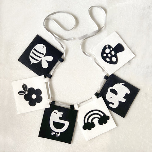 High Contrast Reversible Monochrome Felt Banner