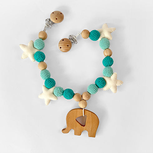 Baby Stroller Garland Chain - Teal Elephant