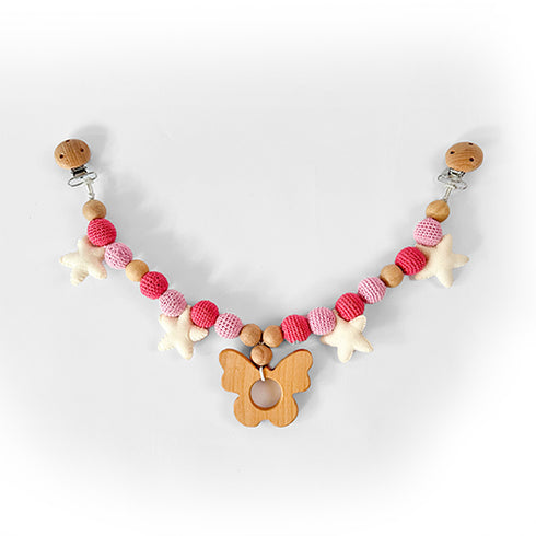 Baby Stroller Garland Chain - Pink Butterfly