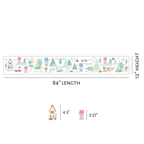 City Houses Wall Decal Sticker