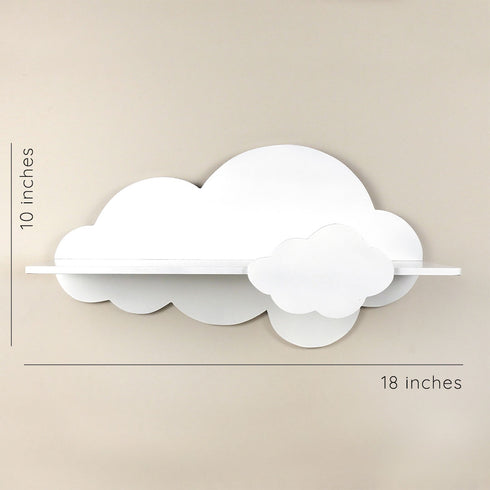 Nursery Decor - Wooden Cloud Shelf