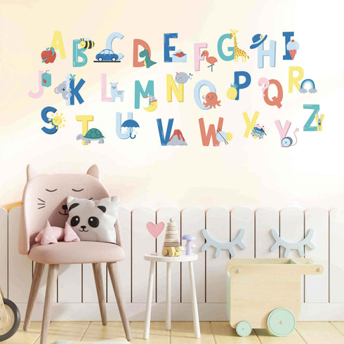 A-Z Alphabet Wall Decal Sticker