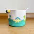 Dinosaur Adventures - Green Rope Personalised Storage Basket