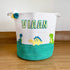 Dinosaur Adventures - Green Rope Personalised Storage Basket