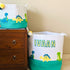 Dinosaur Adventures - Green Rope Personalised Storage Basket