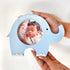 Personalised Baby Elephant Photo Frame - Blue