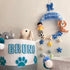 Personalised Baby and Pet Name Hanging - Blue