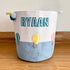Hot Air Balloons - Blue Rope Personalised Storage Basket