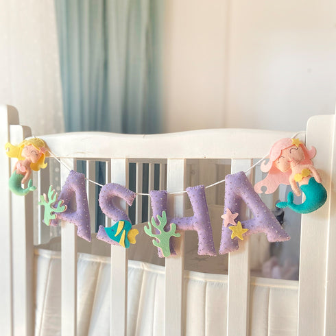 Little Mermaid Embellished Name Bunting/Garland
