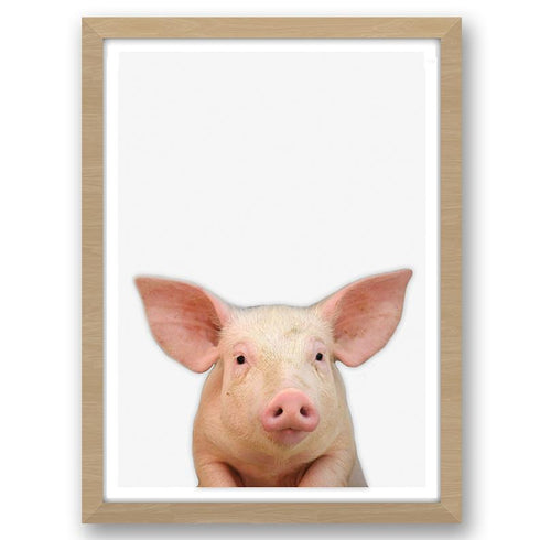 Little Piggy - Minimalist Framed Wall Art