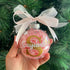 Personalised Christmas Ornament Ball - Pink