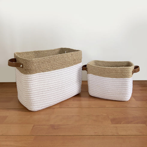 Jute & Cotton Rope Storage Basket