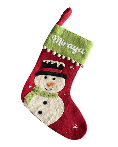 Personalised Snowman Stocking