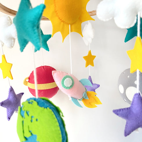 Solar System Baby Crib Mobile