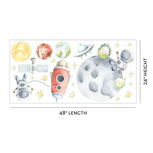Astronauts in Space - Wall Decal Sticker