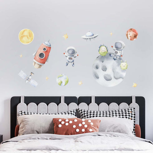 Astronauts in Space - Wall Decal Sticker