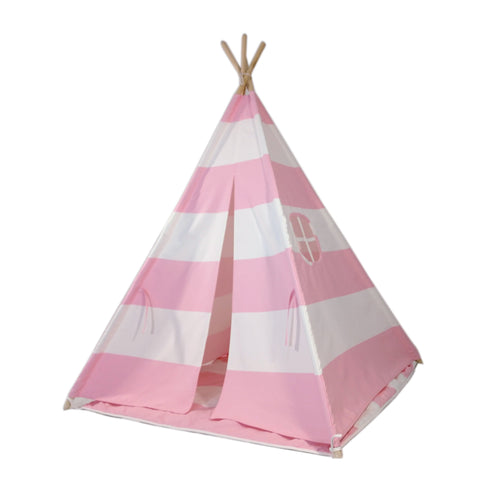 Tent/Tepee - Pink and White Striped