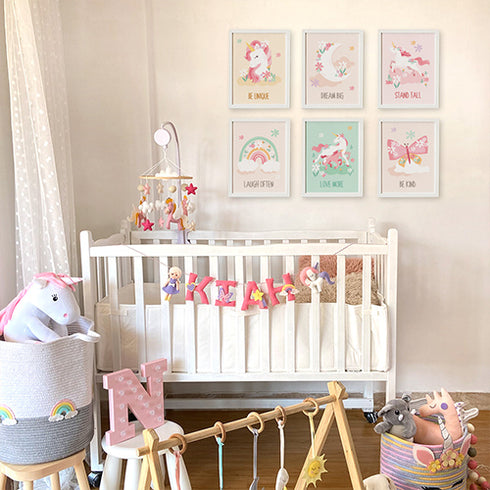 Unicorn & Rainbows Motivational Wall Art