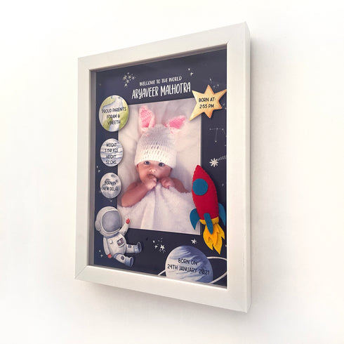 Birth Statistics Frame - Outer Space