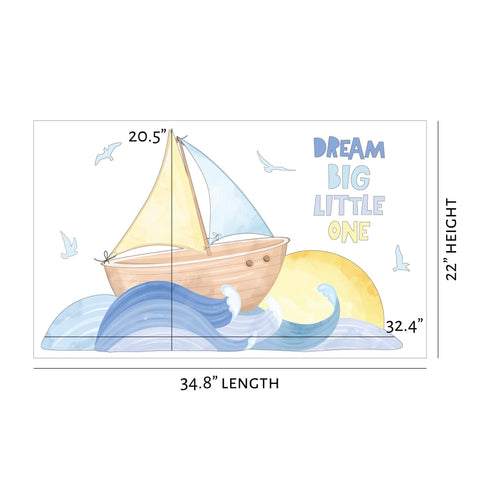 Sail Away Wall Decal Sticker
