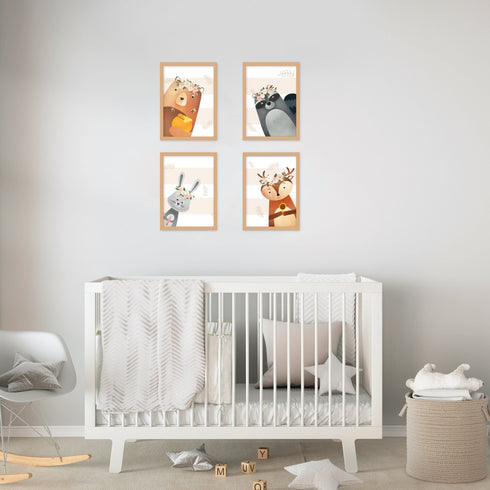 Woodland Animal Portrait Frames Set