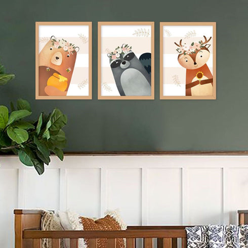 Woodland Animal Portrait Frames Set