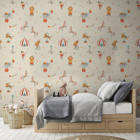 Little Circus Kids Nursery Wallpaper