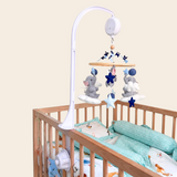 White Crib Arm + Battery Music Box