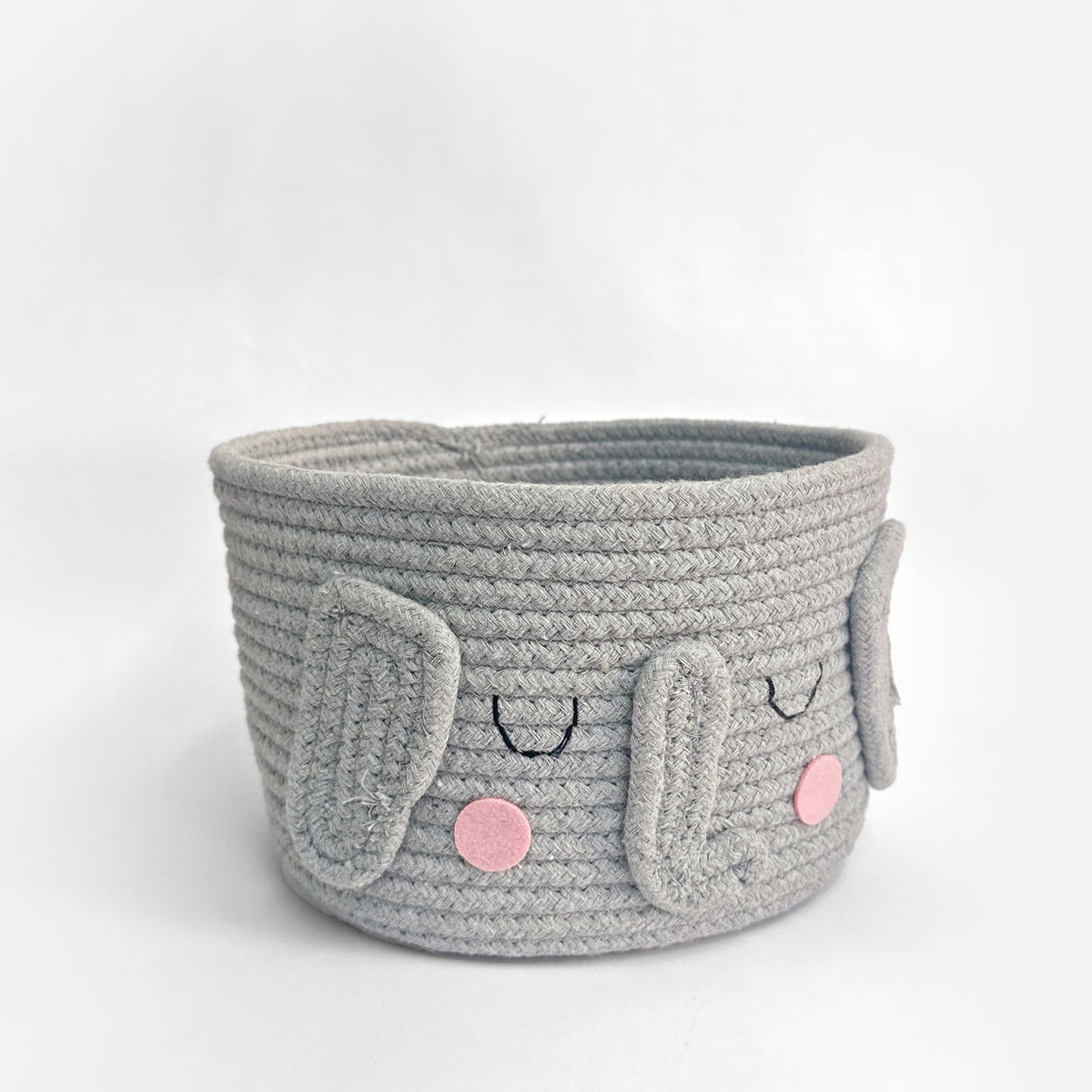 Grey Cotton Rope Elephant Toy/ Laundry Storage Basket for kids – GWD Kids