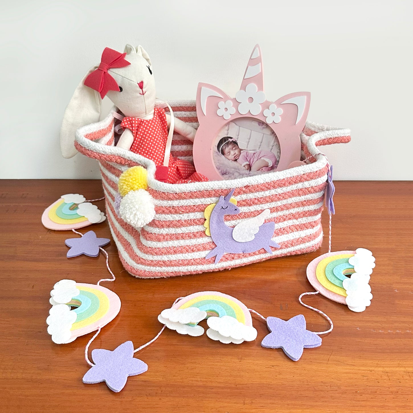 Wood Baby Gym Frame & Toys Set