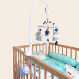 White Crib Arm + Manual Music Box