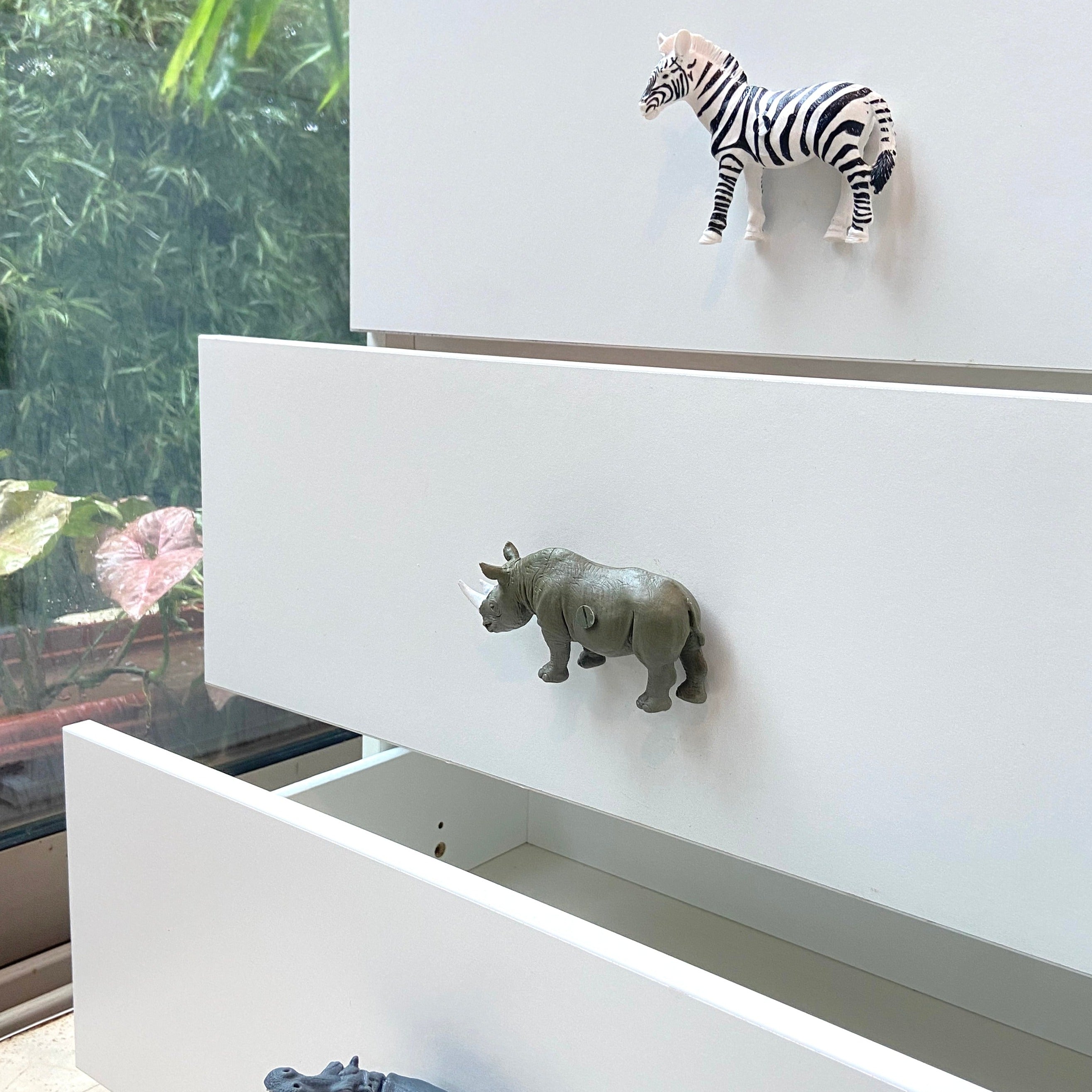 Baby Nursery Drawer Pull Drawer Knob Safari Animals Baby Knobs Decor GWD Kids