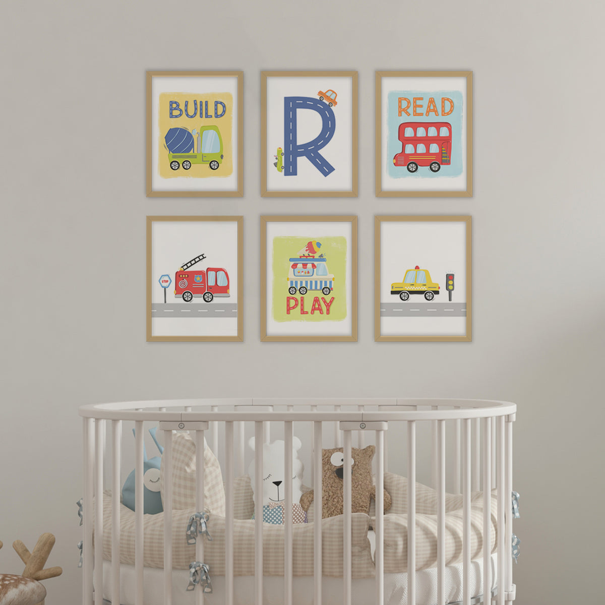 Hand Illustrated Baby Nursery Toddler Room Wall Art Frames Room Décor ...