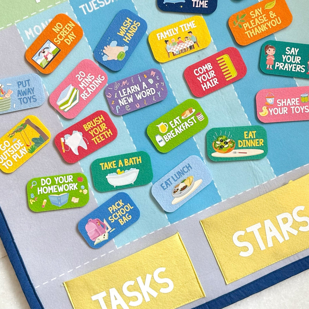Kids Daily Activity Chart Habits Tracking Routine Chart Everyday Tasks ...