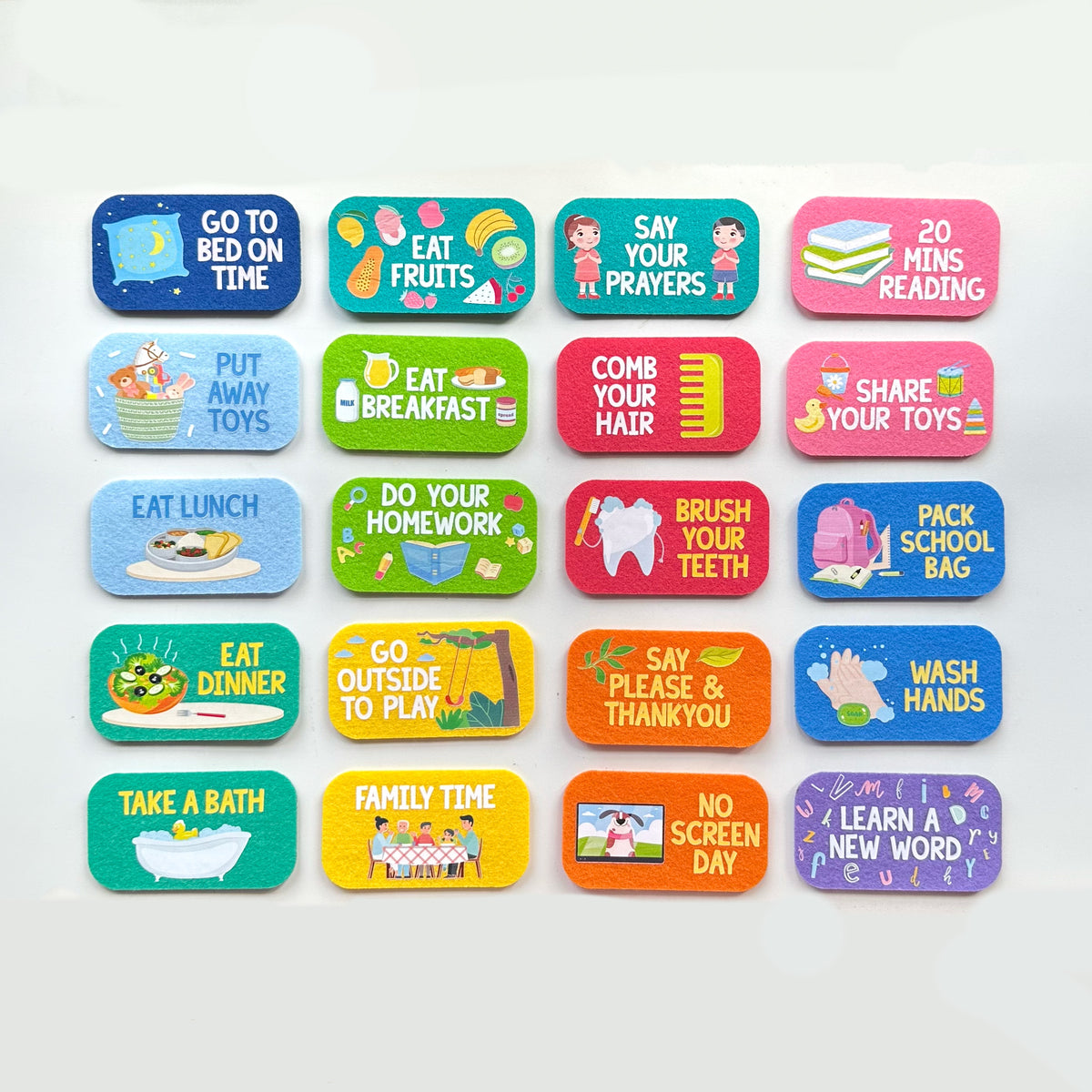 Kids Daily Activity Chart Habits Tracking Routine Chart Everyday Tasks ...
