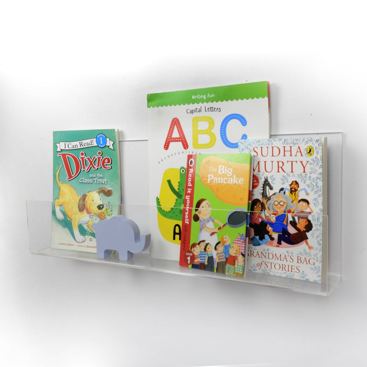 Transparent Acrylic Floating Kids Book Shelf For Nursery Wall Decor ...