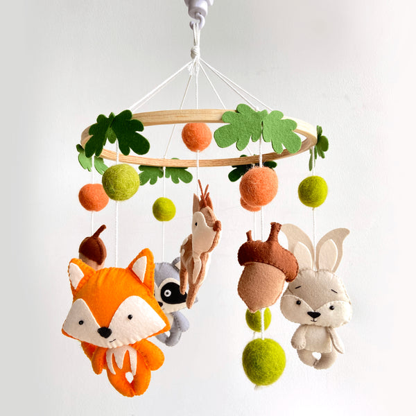 Musical Baby Felt Hanging Cot Mobiles & Garlands For Baby Nursery Crib 