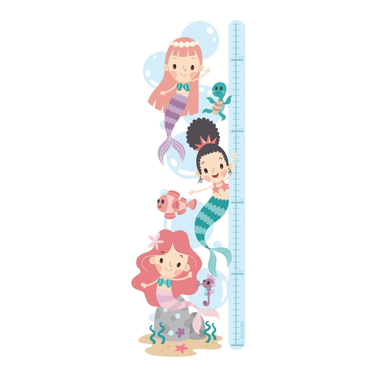 Little Mermaid - Height Chart Sticker – GWD Kids