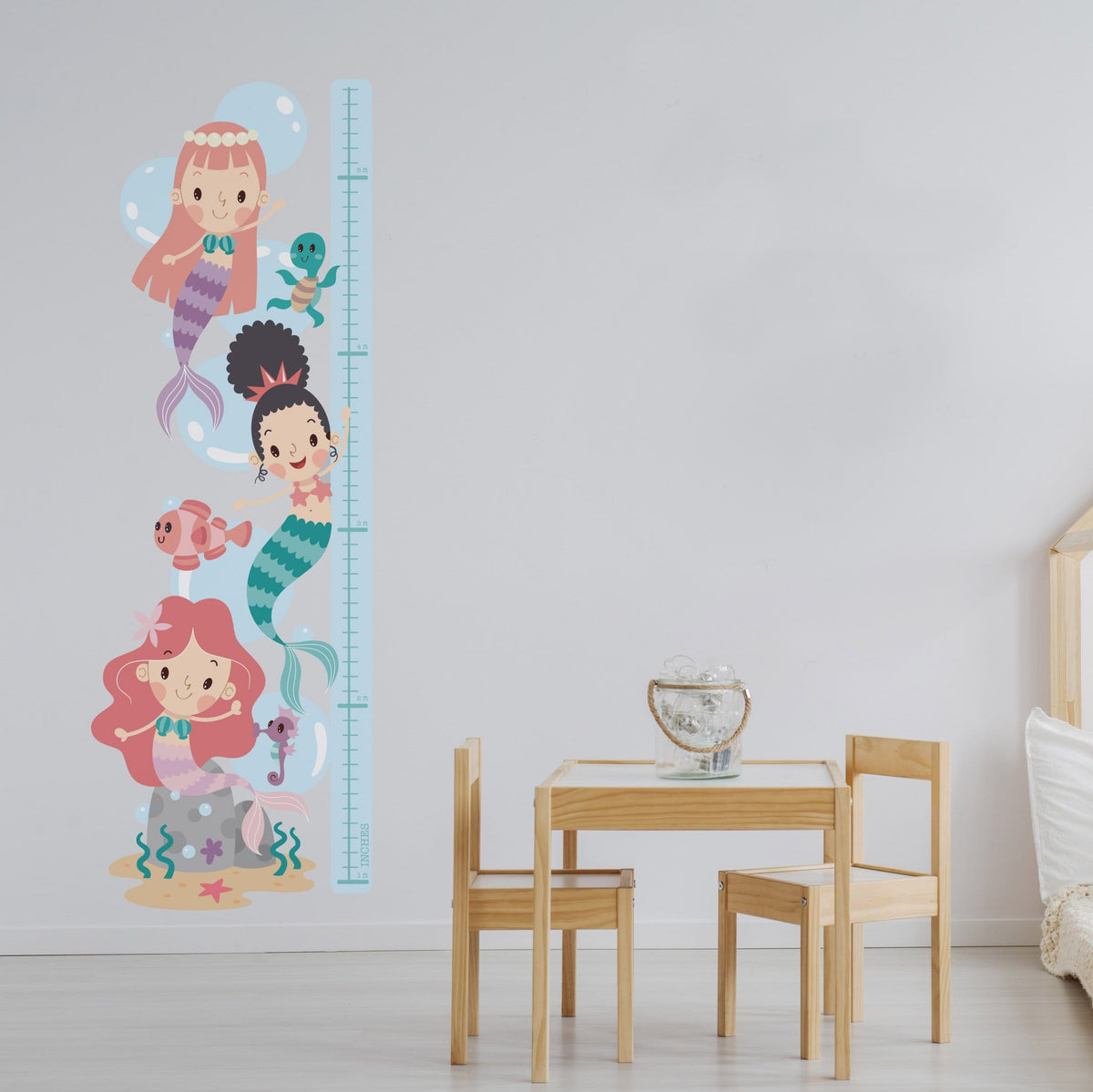 Little Mermaid Height Chart Sticker GWD Kids