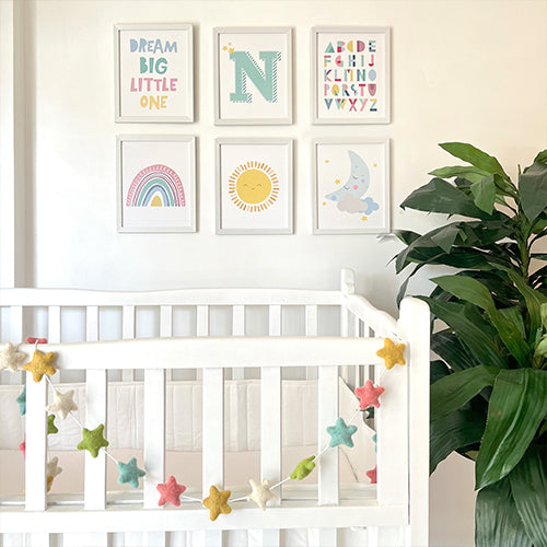 Nursery sales frames wall